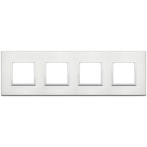 Placca 8M (2+2+2+2)Int71 Alluminio Brill VIMAR 21669.01