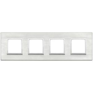 Placca 8M (2+2+2+2) Int71 Grigio Next VIMAR 21669.02