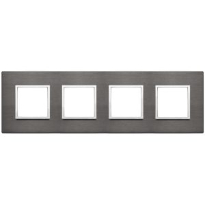 Placca 8M (2+2+2+2) Int71 Grigio Lava VIMAR 21669.03
