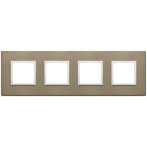Placca 8M (2+2+2+2) Int71 Bronzo Scuro VIMAR 21669.05