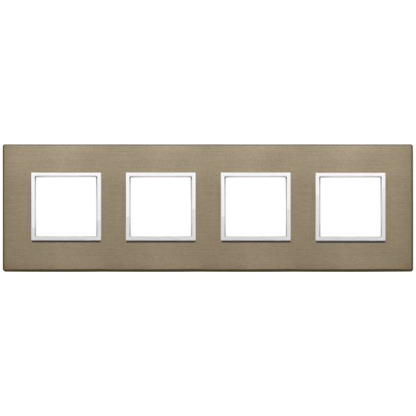 Placca 8M (2+2+2+2) Int71 Bronzo Scuro VIMAR 21669.05