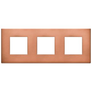 Placca 6M (2+2+2)Int71 Rame Spazzolato VIMAR 22644.86