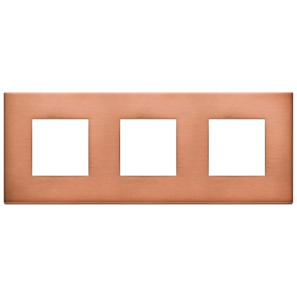Placca 6M (2+2+2)Int71 Rame Spazzolato VIMAR 22644.86
