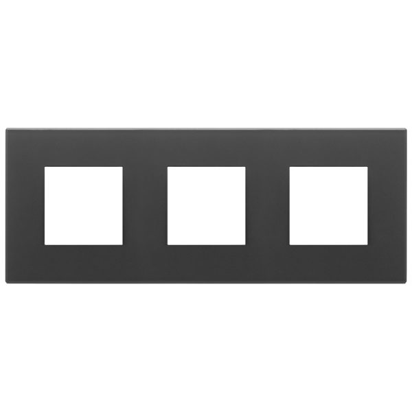 Placca 6M (2+2+2) Int71 Nero Satinato VIMAR 22644.73