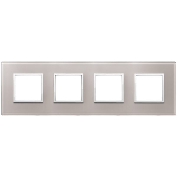 Placca 8M (2+2+2+2) Int71 Grigio Perla VIMAR 21669.73