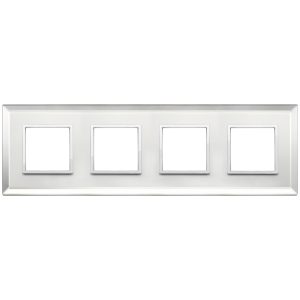 Placca 8M (2+2+2+2) Int71 Argento Ghiac. VIMAR 21669.72