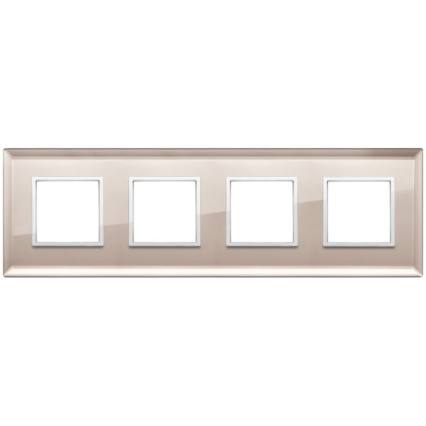Placca 8M (2+2+2+2) Int71 Specchio Bronz VIMAR 21669.75