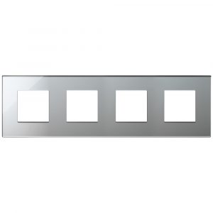 Placca 8M (2+2+2+2) In71 Argento Ghiaccio VIMAR 22669.75