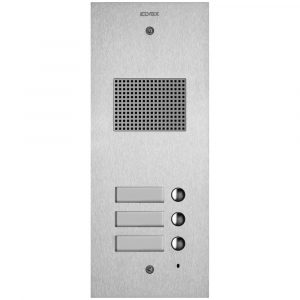 Placca Steely 2F+ Audio 3 Puls. Acciaio VIMAR 41503