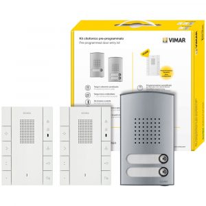 Kit Citofonico 2F+ Bifamigliare BI Famigliare 40547+40142 VIMAR K40547.E2