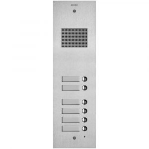 Placca Steely 2F+ Audio 6 Puls. Acciaio VIMAR 41506