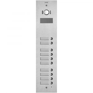 Placca Steely 2F+ A/V 10 Puls. Acciaio VIMAR 41530