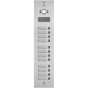 Placca Steely 2F+ A/V 12 Puls. Acciaio VIMAR 41532