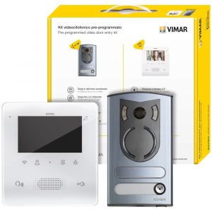 Kit Video Citofono Mono Bi Famigliare Due Fili Plus Tab Vivavoce VIMAR 7559/M