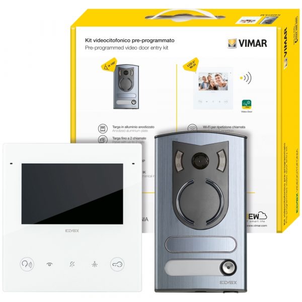Kit Video Citofono Mono Bi famigliare Tab 5S Up Wi-Fi +13F2.1 VIMAR K40515.M