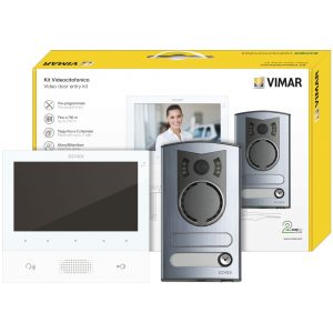 Kit Video Citofono Mono Bifamigliare Tab7 B.Co+13F2.1 VIMAR K40505/M