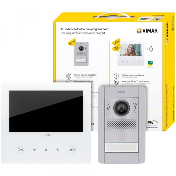 Kit Video Citofono Mono Bifamigliare Tab 7S Up Wi-Fi + 41005 VIMAR K40517G.01