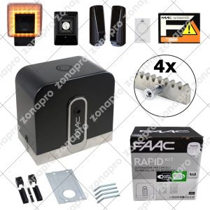 FAAC C720 RAPID KIT 400kg Cremagliera Zincata Automazione Cancello Scorrevole