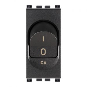 Interruttore Mt 1P+N C6 120-230V Grigio VIMAR 19405.06