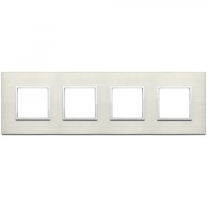 Placca 8M (2+2+2+2) Int71 Titanio VIMAR 21669.08