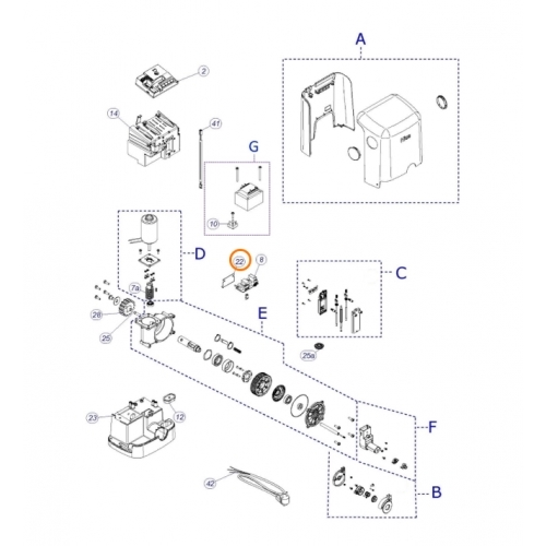 Distanziale Scorrevole Diy FILO 400 600 Ricambio Originale NICE PD1764A0000 Distanziale Scorrevole Diy FILO 400 600 Ricambio Originale NICE PD1764A0000