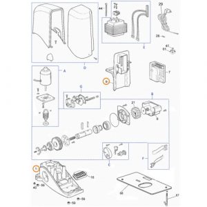 Guscio Motore Scorrevoli Mhouse Ricambio Originale NICE BMG0607R07.45673