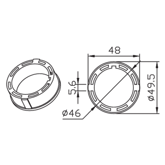 Tondo 61Mm Rinforzato 7Mm Con Chiavetta CAME 001YK4108 Tondo 61Mm Rinforzato 7Mm Con Chiavetta CAME 001YK4108