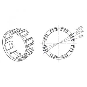 Adattatore Per Tubo Zf 45 CAME  001YK4112