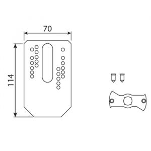 Piastra Multiforo Per Fianchi Con Perno CAME  001YM0115