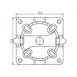 Aggancio Rapido Con Foro Plastica Max 20Nm CAME  001YM0116
