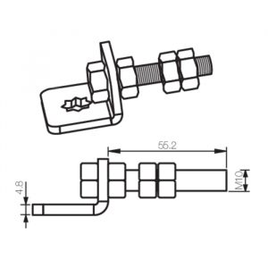 Supporto A Vite M10 Sede Stella 10 CAME  001YM0146
