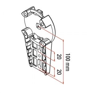 Supporto Clip Regolabile Max 15Nm Motore Per Tapparelle FAAC 132306