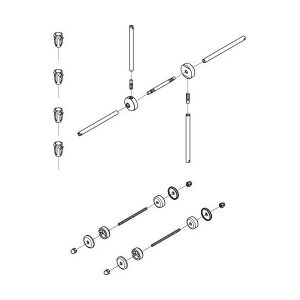 Gruppo Supporto Centrale Guida 4 Tiranti Barriera stradale - Bayt 980 FADINI 97363 Ricambio Originale