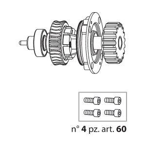 Albero Di Trascinamento Completo FADINI 115508 Ricambio Per Nyota 115 - Nyota 115 evo