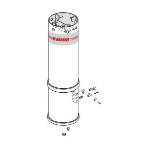 Colonna H 500 Con Fori, Adesivo E Viteria FADINI 225162 Ricambio Originale