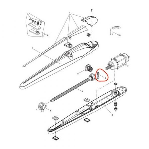 Perno Di Sblocco Per Motore Bob Ricambio Originale BENINCA' 9686876