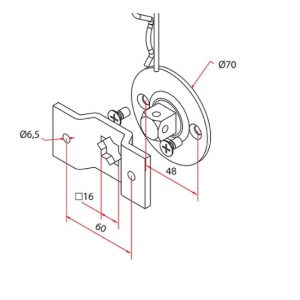 Tm2 58 Supporto Perno Quadro e Omega Per Motore FAAC A5806-0552