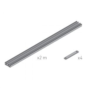 Profilo Attacco In Alluminio Grezzo L 2000 Mm DITEC ENTREMATIC 20AI2995