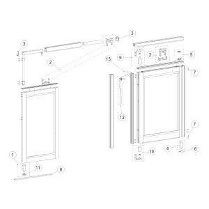 Perno Inferiore Anta Fissa 45 DITEC ENTREMATIC 6AST45PI Ricambio Originale