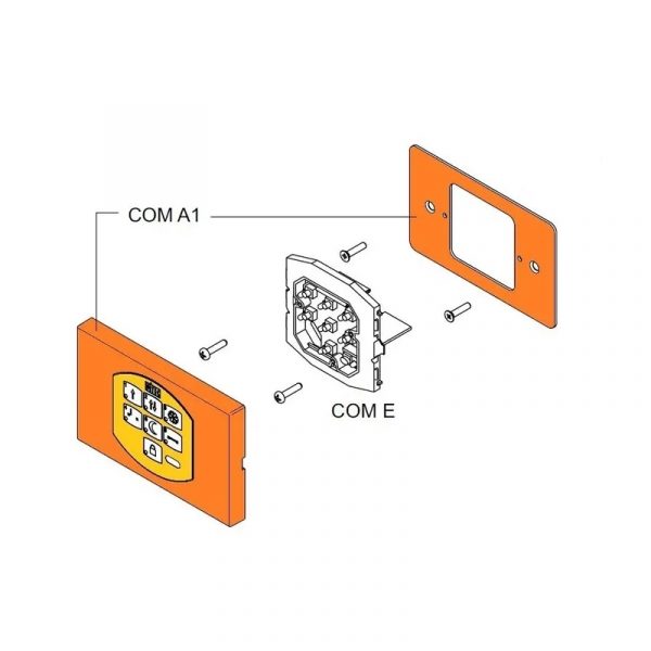 Adattatore Per Scatola Rettangolare COM H K E DITEC ENTREMATIC 6COMA1 Ricambio Originale