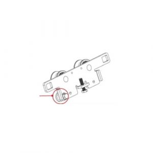 Carrello Senza Staffa Attacco Anta DAS 107 DITEC ENTREMATIC 6DAS1GCP Ricambio Originale