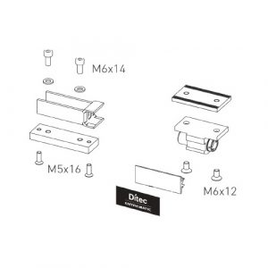 Pattino a Pavimento Per Anta Mobile Kit Da 2 Pezzi KASM48 DITEC ENTREMATIC 6KASM48B Ricambio Originale