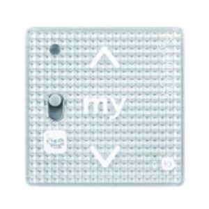Comando Parete Muro Sfioramento 1 Canale SOMFY SMOOVE RS100 IO SILVER SHINE 1811317 Bianco