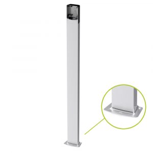 Colonnina In Alluminio Da Esterno Con Base Altezza 1 MT DITEC ENTREMATIC AXC100