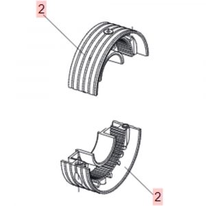 Semicorona 240 MM Per Motore Serranda 240 / 76 Ricambio FAAC GENIUS 6020529