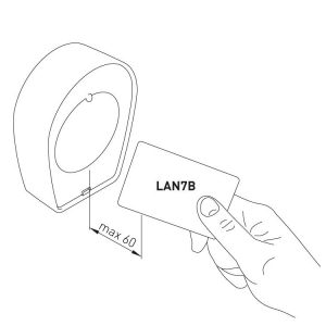 Tessera Formato Iso a Codice Singolo Colore Bianco DITEC ENTREMATIC LAN7B