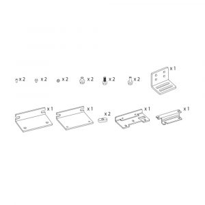 Staffe Di Fissaggio Per Blocco Cinghia - Kit 2 DITEC ENTREMATIC KSFB2LOCK