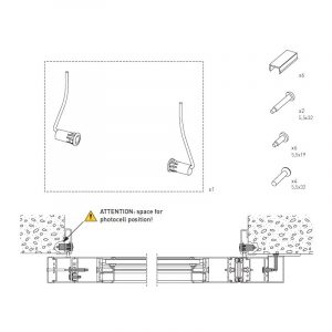 Kit Fotocellule Alu48Sbo DITEC ENTREMATIC KASMI48