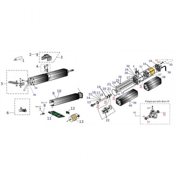 Stelo ZT40 4M D18 Con Freno Premontato APRIMATIC 41007/117 Ricambio Originale