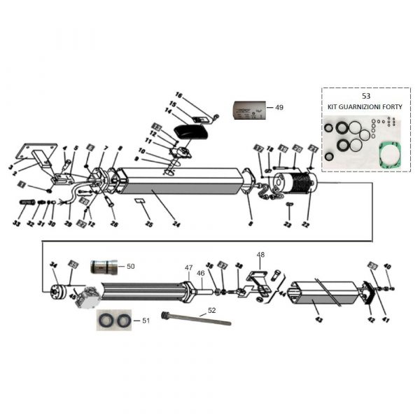 Kit Guarnizioni Per Flange Forty APRIMATIC 41013/122 Ricambio Originale Ricambio Originale
